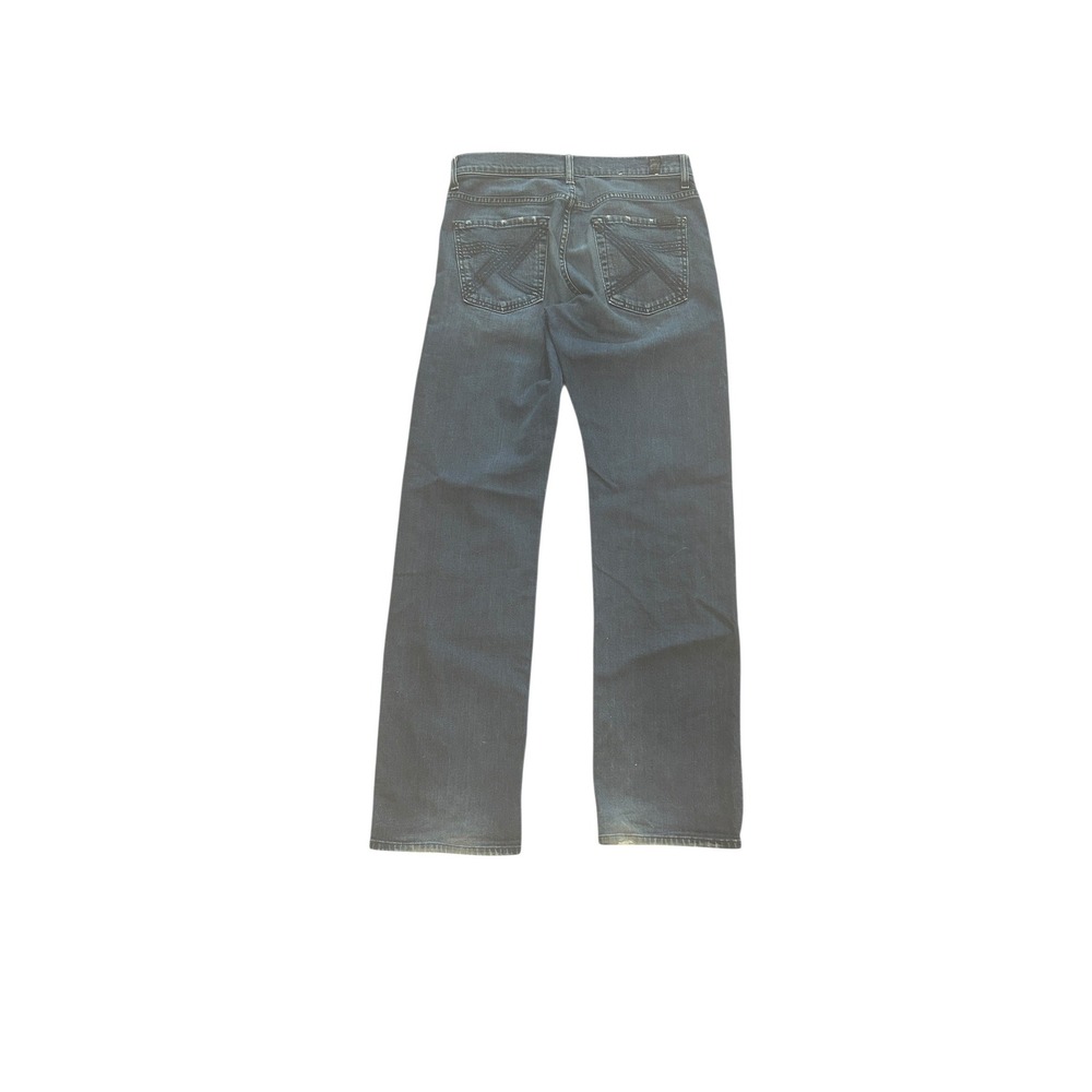 7 For All Mankind Austyn Jeans 30 USA Made Y2K Relaxed Straight Denim Dark Wash - Picture 3 of 6